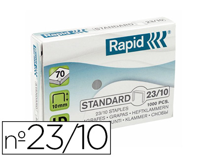 Agrafe rapid 23/10 boîte 1000 unités