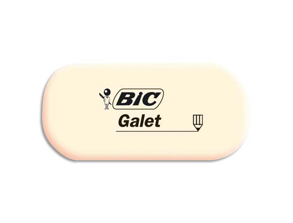 Gomme bic galet caoutchouc synthétique douce pour crayons et mines graphite forme longue