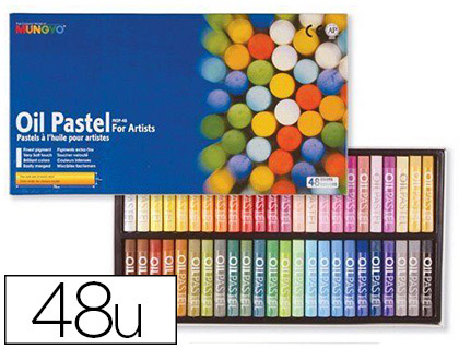 Pastel huile mungyo 70mm pigmentation extra-fine texture onctueuse pouvoir couvrant diamètre 11mm boîte 48 unités