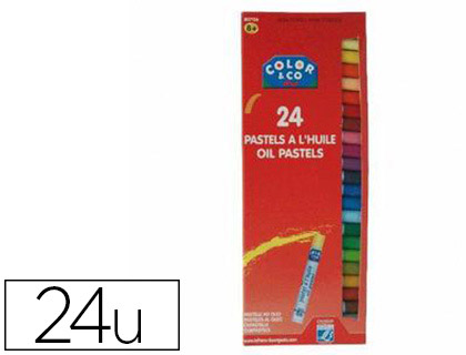 Pastel huile lefranc bourgeois 60mm diamètre 8mm coloris assortis boîte 24 unités