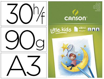 Bloc canson mes premiers dessins a3 297x420mm paquet 30f