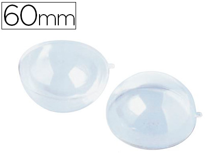 Boule plastique culture club 2000 à décorer diamètre 60mm cristal 10 unités