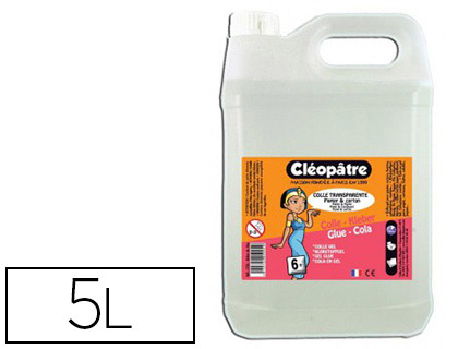 Colle scolaire cléopâtre papier carton travaux manuels sans solvant bidon 5l