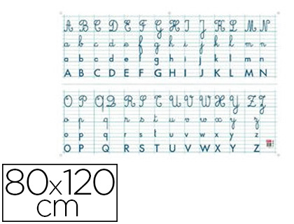 Tableau bouchut grandrémy alphabet effaçable 80x120cm carte couchée pelliculée 275g 5 oeillets métal de suspension