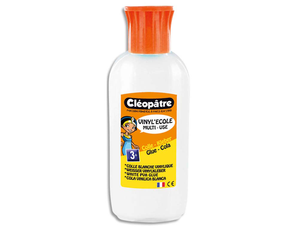 Colle vinylique cléopâtre blanche tous types travaux usage maison bureau nettoyage facile sans solvant flacon 100ml