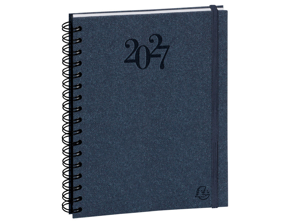 Agenda exacompta journee planifiee 22s spirale napura  12 mois jan a dec 1 jour/page 18,5x22,5 cm assortis