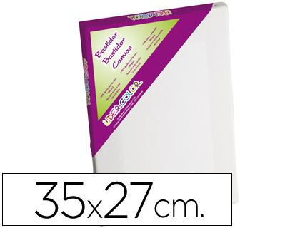 Toile sur chassis liderpapel 5f agraffe au dos 100% coton  1,8x3,8 cm bords en bois      35x27 cm