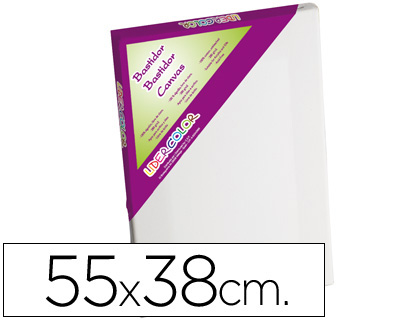 Toile sur chassis liderpapel 10p agraffe au dos 100% coton 1,8x3,8 cm bords en bois      55x38 cm