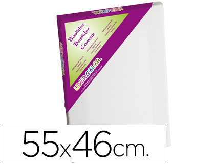 Toile sur chassis liderpapel 10f agraffe au dos 100% coton 1,8x3,8 cm bords en bois      55x46 cm