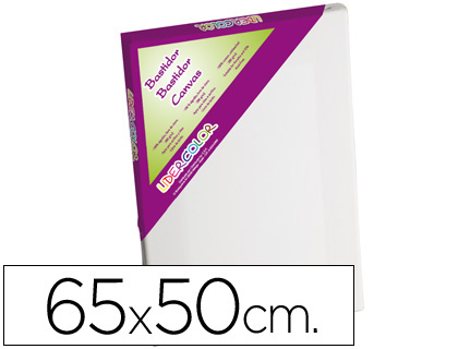 Toile sur chassis liderpapel 15p agraffe au dos 100% coton 1,8x3,8 cm bords en bois      65x50 cm
