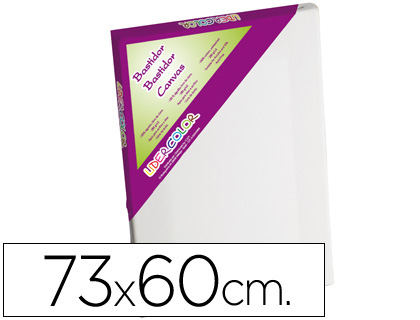 Toile sur chassis liderpapel 20f agraffe au dos 100% coton 1,8x3,8 cm bords en bois      73x60 cm