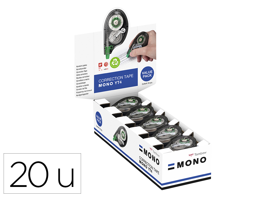 Presentoir tombow correcteur ctyt420 ruban 4,2mmx10m 20    unites