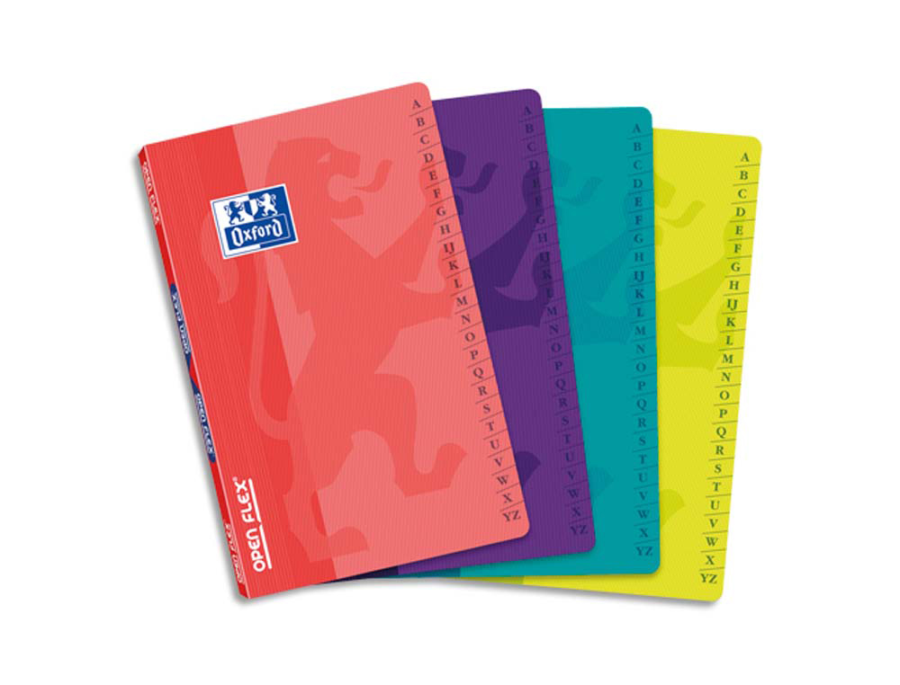 Répertoire oxford openflex agrafé couverture polypropylène 90x140mm 96 pages 90g 5x5mm