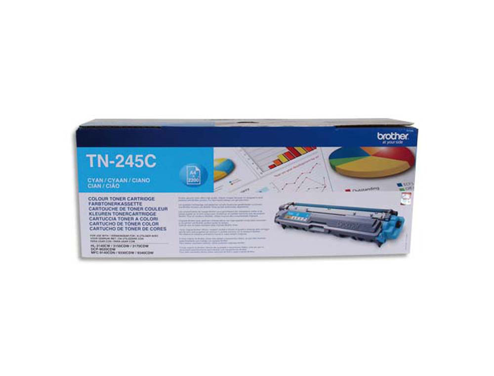 Toner laser original brother tn245c 2200 p cyan