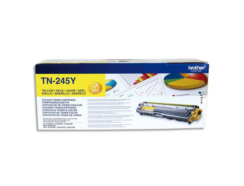 Toner laser original brother tn245y 2200 p jaune