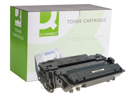 Toner laser compatible q-connect hp ce255x 12500 p noir