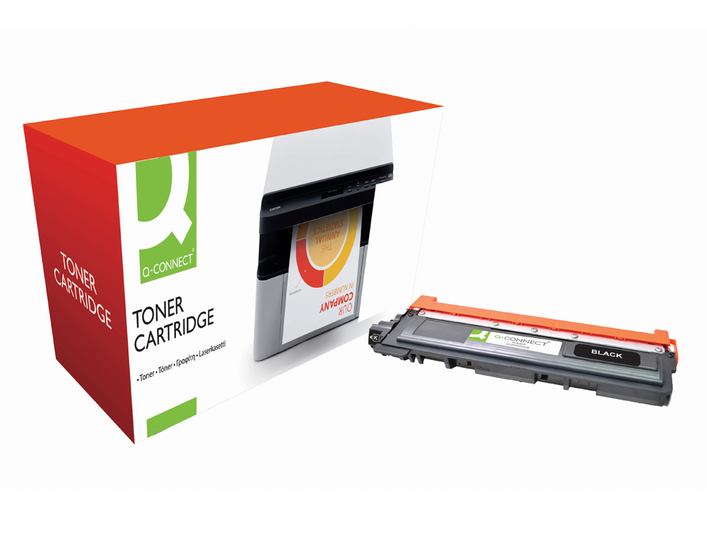 Toner laser compatible q-connect brother tn230bk 2200 p noir