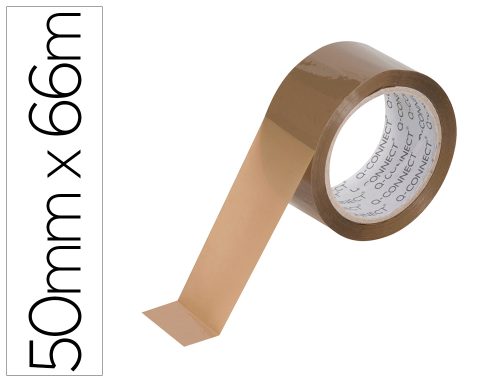 Ruban adhesif q-connect economique special emballage  haute adherence 50mmx66m      coloris havane