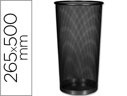 Porte-parapluies q-connect maille métallique capacité 22.6l hauteur 500mm diamètre fond 265mm coloris noir