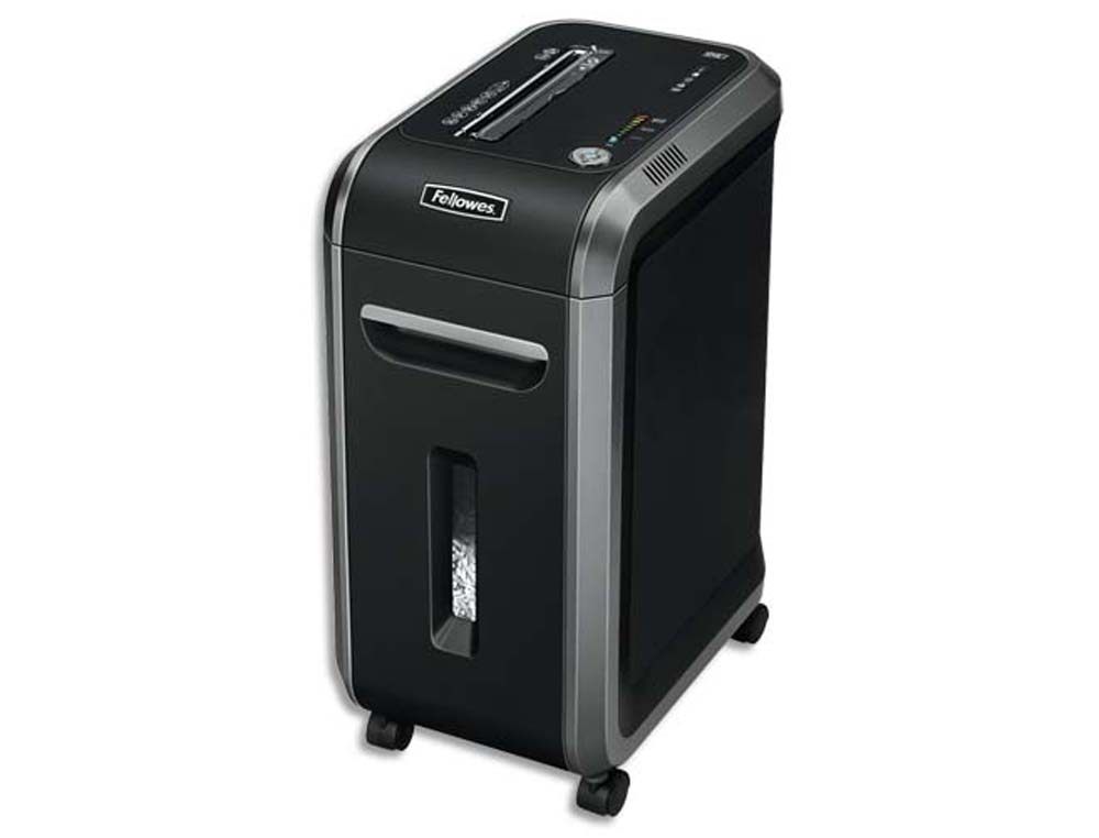 Destructeur fellowes 99ci coupe croisée 4x38mm 18f anti-bourrages silentshred détruit 3.6m/min p-4 safesense 64x29x44cm