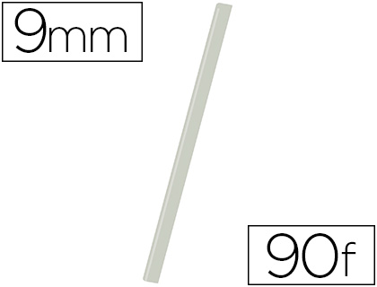 Baguette relier exacompta serodo découpe arrondie facilite insertion 90f épaisseur 9mm 297mm transparent boîte 25u