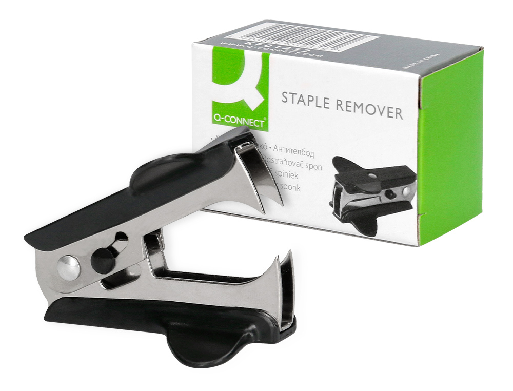 Ôte-agrafe q-connect plastique métal agrafes standard coloris noir