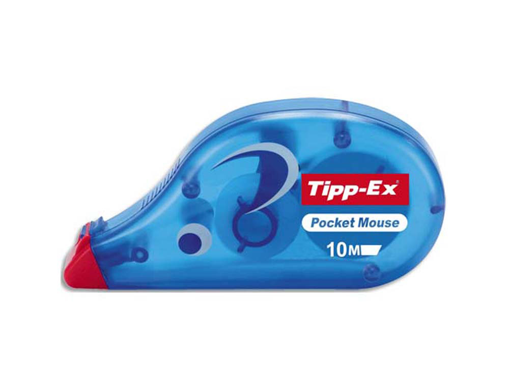 Correcteur tipp-ex pocket mouse ergonomique dévidoir mini ruban 4.2mmx10m capuchon protecteur