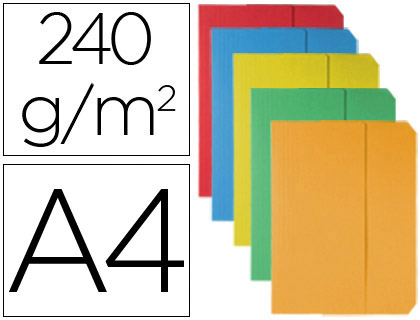 Chemise oxford poche vip 240x320mm 240g documents a4 soufflet 30mm rabat coloris assortis vifs pack 10 unités