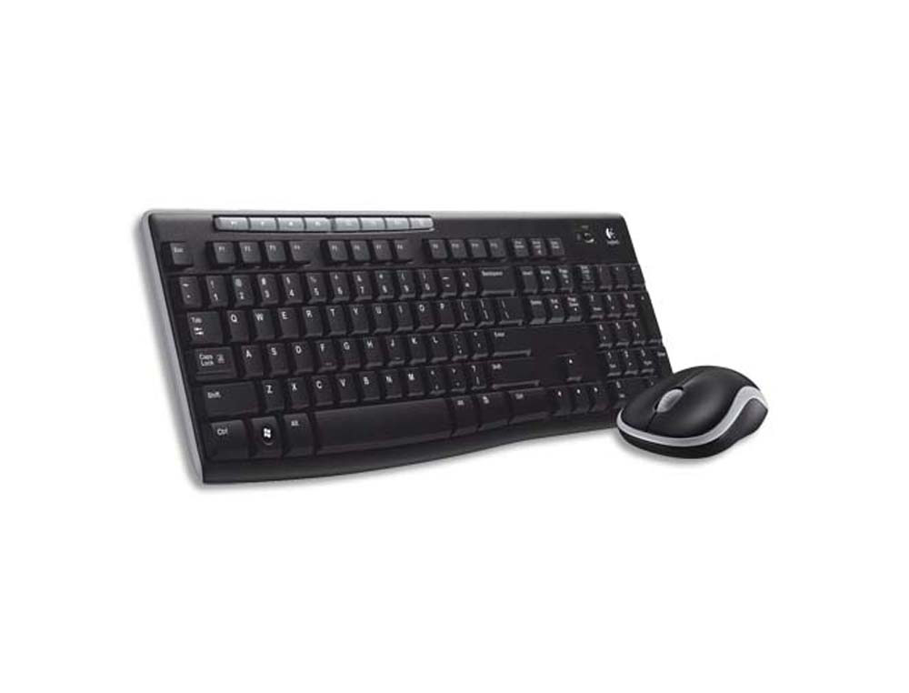 Clavier+souris logitech desktop mk270 wireless nano récepteur logitech unifying 2.4ghz pointe interrupteurs marche-arrêt