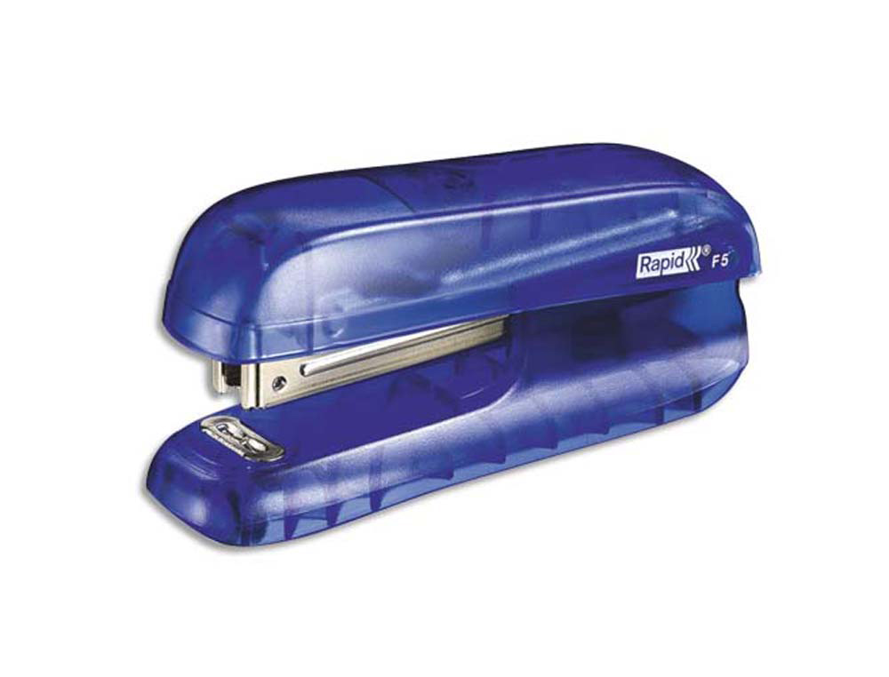 Agrafeuse mini rapid f5 40x28x95mm 10 feuilles agrafes nº10 coloris bleu