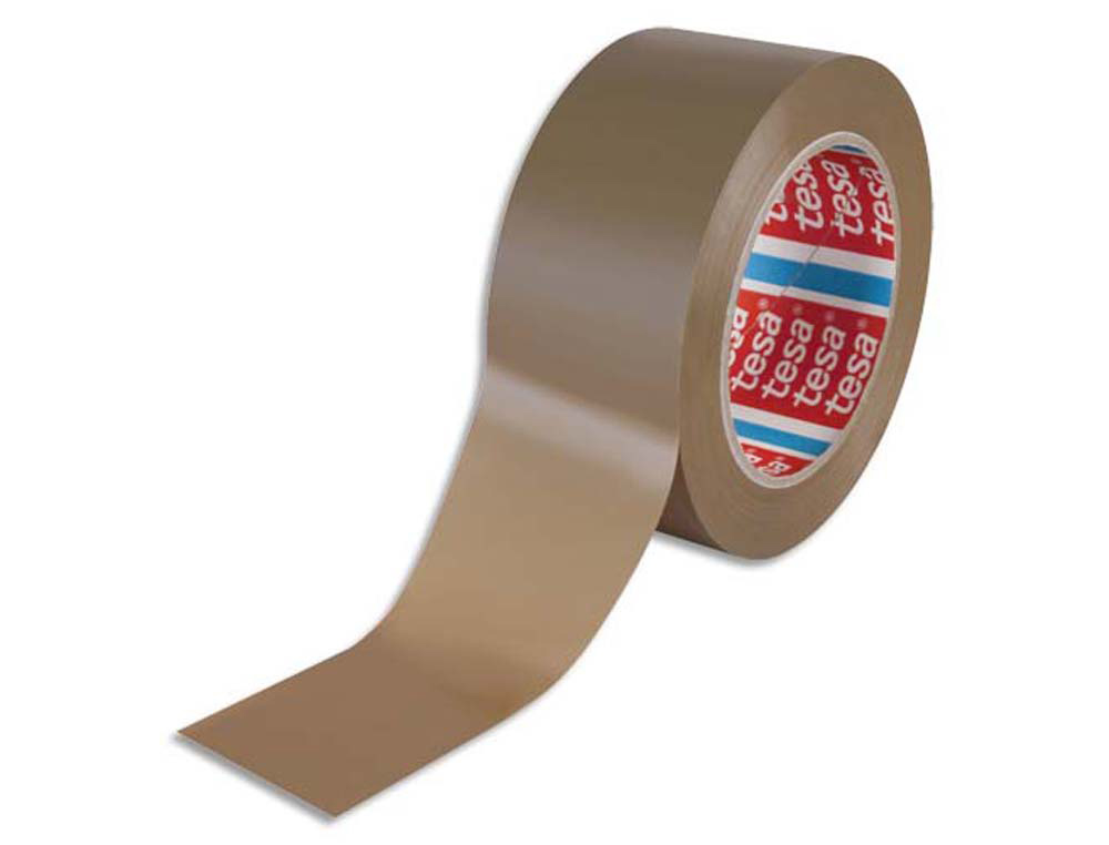 Ruban adhésif tesa pvc stockage température ambiante grand pouvoir adhésif 50mmx100m coloris havane