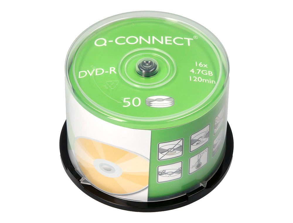 Dvd-r q-connect vitesse 16x tour 50 unités