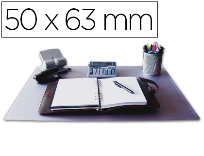 Sous-main q-connect pp anti-é blouissement 50x63cm coloris transparent