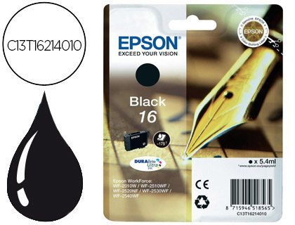 Cartouche d'encre original epson c13t16214010 175 p noir