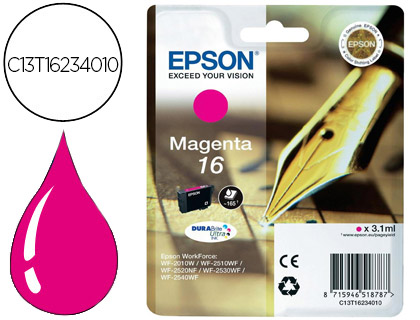 Cartouche d'encre original epson c13t16234010 165 p magenta