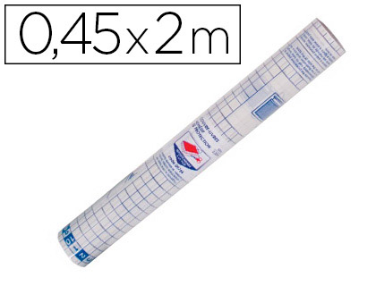 Couvre-livres carpentras polypropylène 0.45x2m 50 microns transparent rouleau adhésif repositionnable