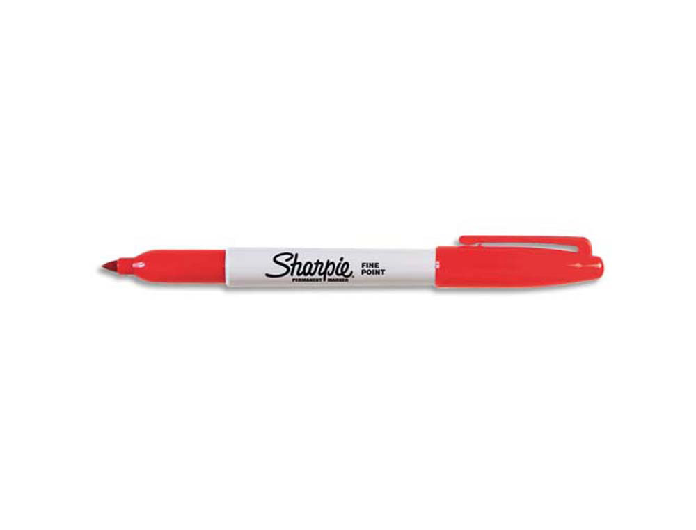 Marqueur sharpie permanent pointe ogive fine 0.9mm sèche rapidement coloris rouge