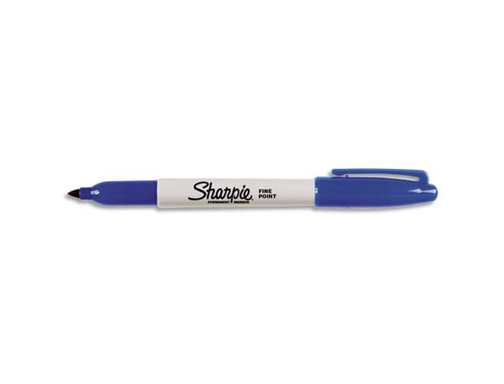Marqueur sharpie permanent pointe ogive fine 0.9mm sèche rapidement coloris bleu