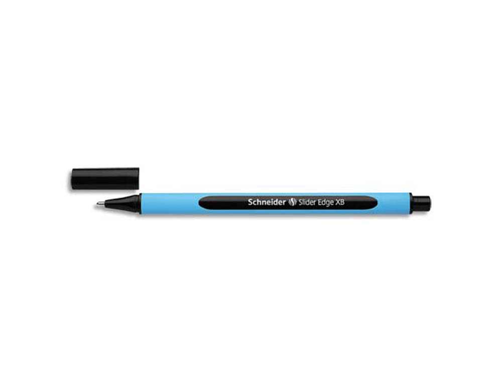 Stylo-bille schneider slider edge écriture large 1mm corps triangulaire caoutchouc viscoglide noir