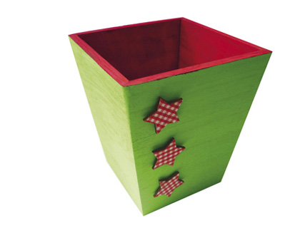 Cache-pot en bois à décorer 11.5x10 x10cm
