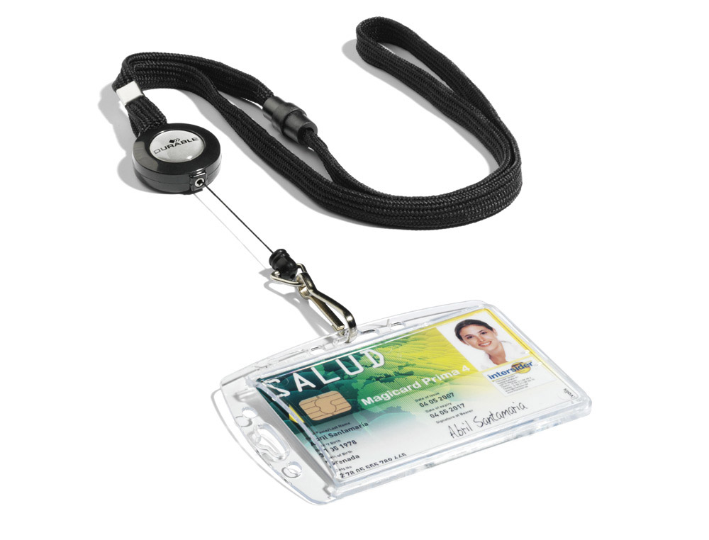 Lacet durable textile 44cm largeur 1cm enrouleur 80cm attache mousqueton boîte 10 unités