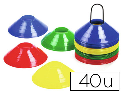 Plot plastique 4 coloris assortis bleu jaune rouge vert lot 40 unités