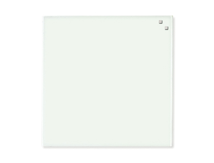 Tableau verre naga magnétique 45x45cm                       kit fixation mur coloris blanc