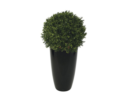 Plante buis boule maxifleur deluxe plastique qualité casi naturelle déco intérieur extérieur hauteur diamètre 50cm vert