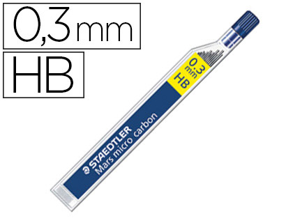 Mine graphite staedtler mars micro 0.3mm hb carbon papier standard dessin tous portemines étui 12 unités