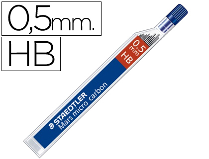 Mine graphite staedtler mars micro 0.5mm hb carbon papier standard dessin tous portemines étui 12 unités