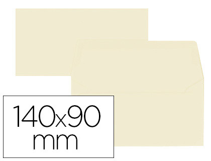 Enveloppe oxford vélin 90x140mm 120g coloris vanille étui 20 unités