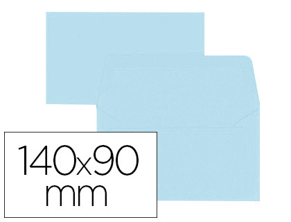 Enveloppe oxford vélin 90x140mm 120g coloris bleu ciel étui 20 unités