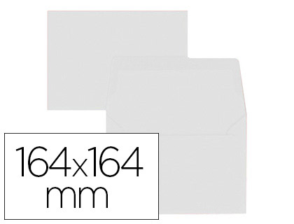 Enveloppe oxford vélin 164x164mm 120g coloris blanc étui 20 unités