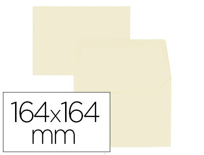Enveloppe oxford vélin 164x164mm 120g coloris vanille étui 20 unités